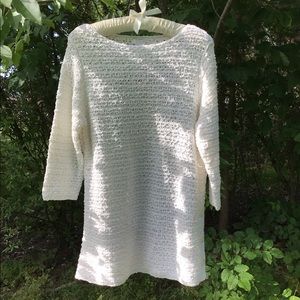 J. Jill Open Weave Cotton Tunic M